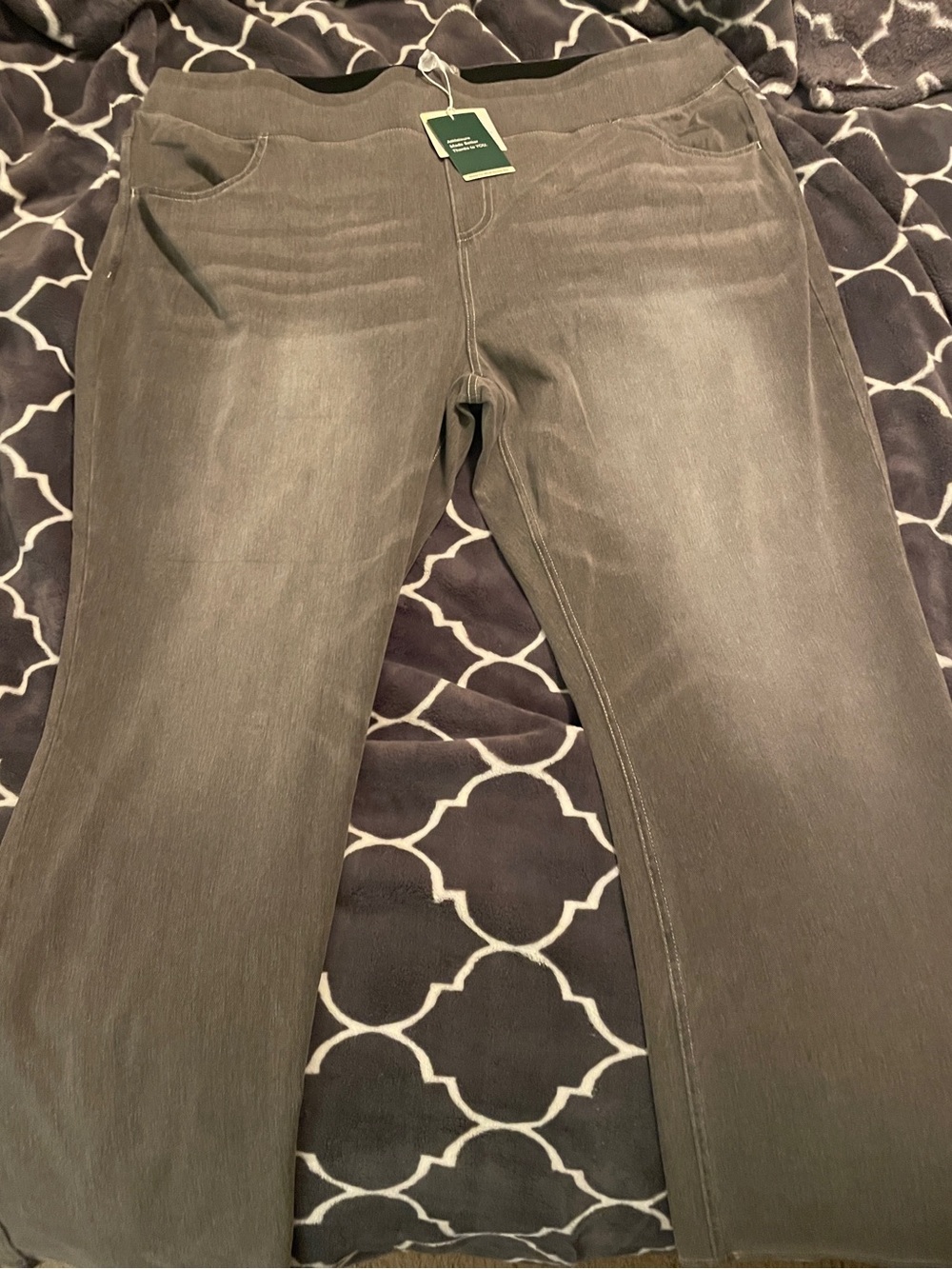 HALARA Washed Wide Leg Jeans in Black/Gray - Picture 11 of 11